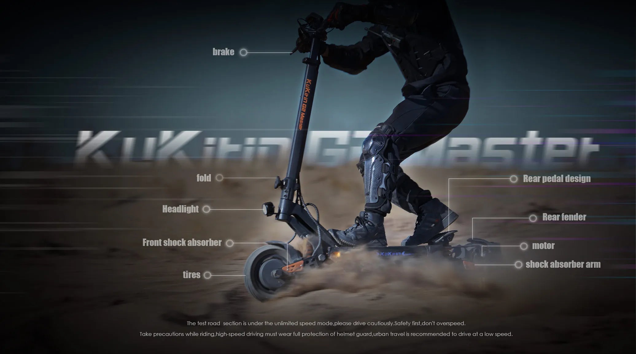 KuKirin G2 Master Foldable Electric Scooter 2000W 52V 20.8AH 60KM/H 70KM